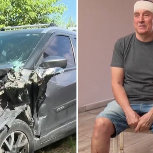  1 de 1Idoso atropelado por motorista sem CNH em caminhonete roubada, em Ilha Comprida, diz que teve segunda chance — Foto: Rinaldo Rori/TV Tribuna 
